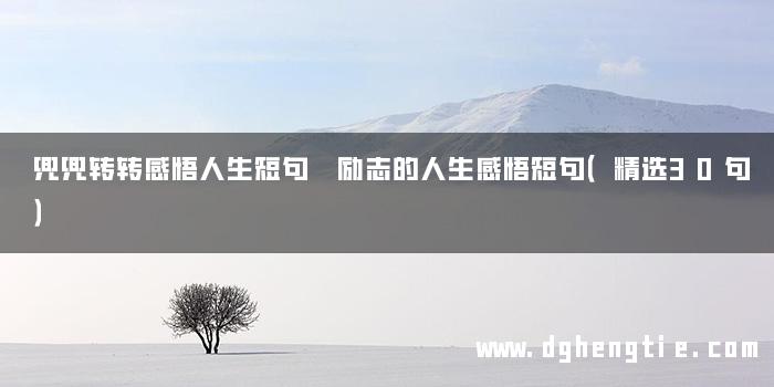 兜兜转转感悟人生短句 励志的人生感悟短句（精选30句）